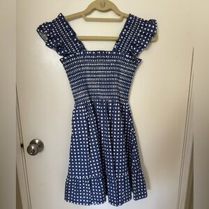 Hill House Elizabeth Nap Dress Blue Basketweave XXS